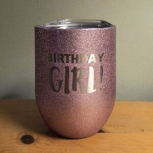 Swig Glittery Pink Birthday Girl 12oz Tumbler
